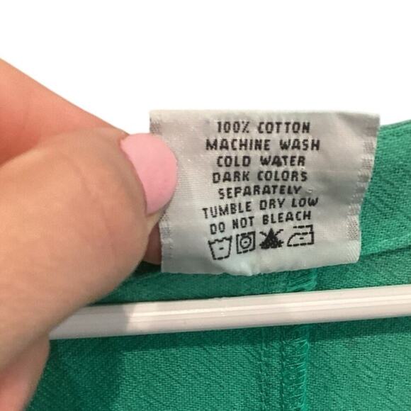 CMC Color Me Cotton Womens Midi Dress Sz Medium Green Boho Cotton Lagenlook READ - Picture 8 of 9